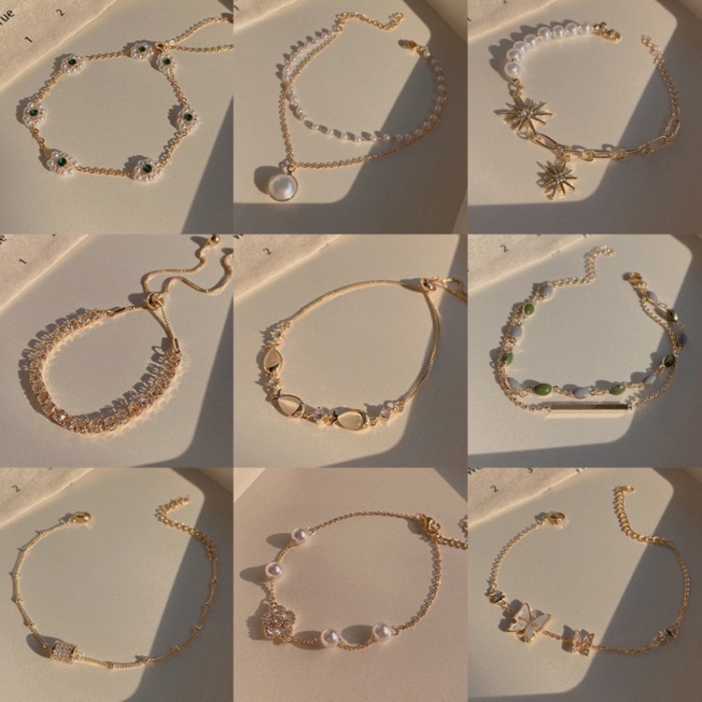 Elegant Gold and White Jewelry Set